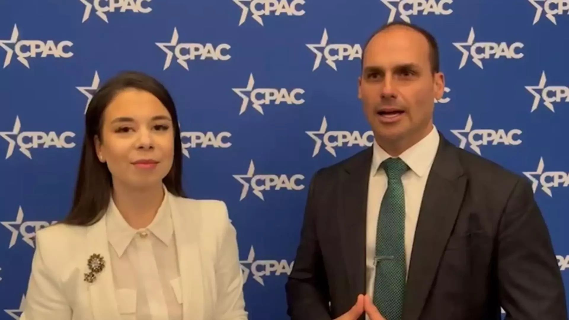 Eduardo Bolsonaro și Alessia Păcuraru